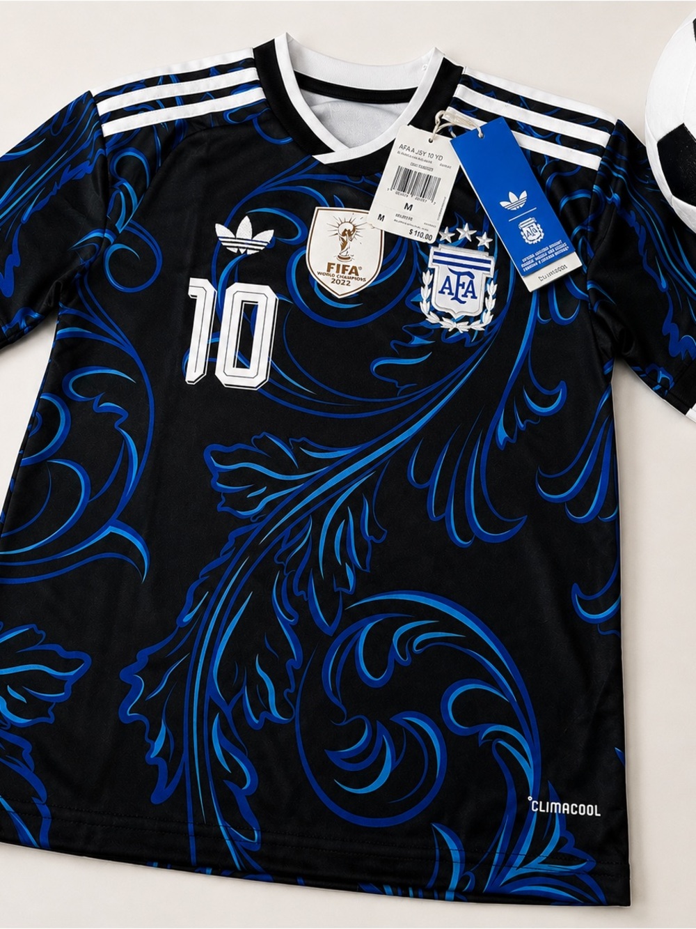 Adidas Argentina Messi #10 Away Jersey 2022 World Champions